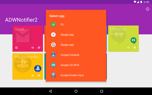Screenshot of ADW Notifier 2