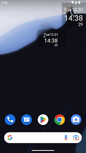 Android application Digital seconds widget screenshort