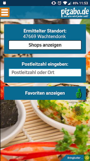 Android application Pizabo - Lieferservice-App screenshort
