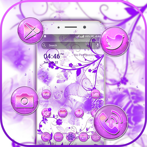 Purple Butterfly Theme  Icon