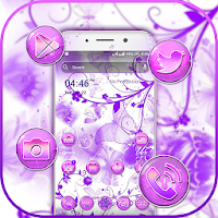 Purple Butterfly Launcher Theme