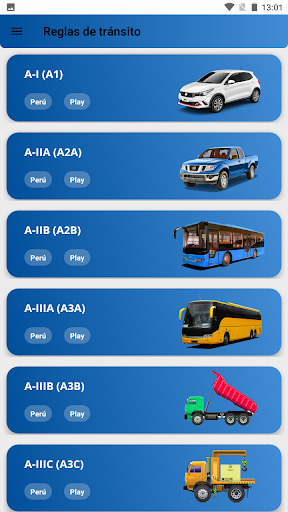 Android application Reglas de transito Perú 2024 screenshort