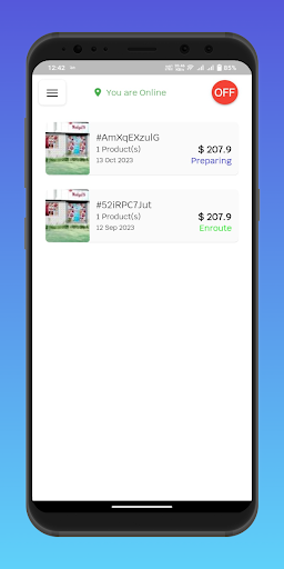 Android application YoCharli Driver screenshort