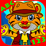 Tiger & Super Pig Explore -  Free games for kids icon
