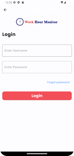 Android application Work Hour Monitor screenshort