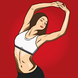 Stretching exercise. Flexibility training for body icon