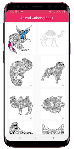 Animal Mandala Coloring Book Screen 2