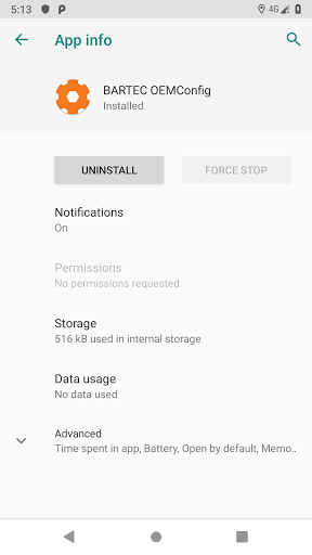 BARTEC OEMConfig Screen 2