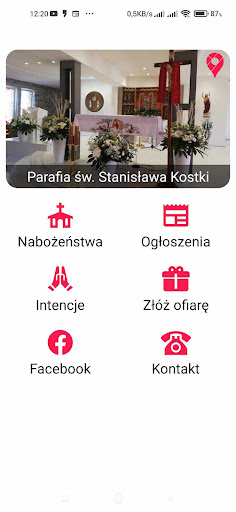 Android application Parafia Kostka - Zielona Góra screenshort