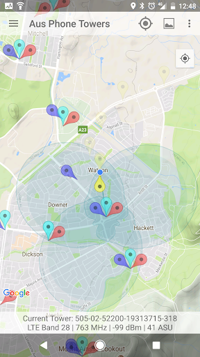 Android application Aus Phone Towers (3G,4G,5G) screenshort