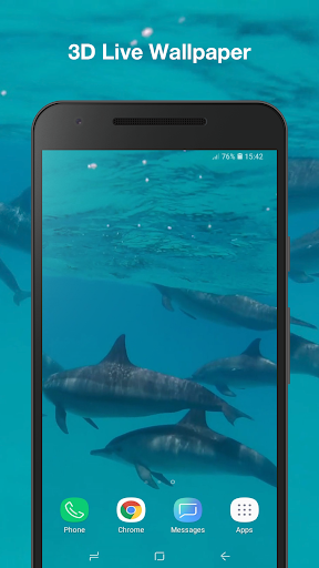 Android application Dolphins Live Wallpaper screenshort
