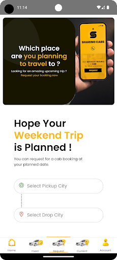 Sharing Cabs Screen 3