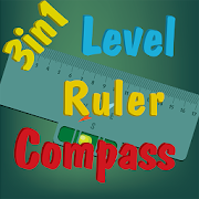 Bubble Level Ruler Compass 3in1