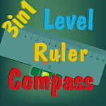 Bubble Level Ruler Compass 3in1 Apk