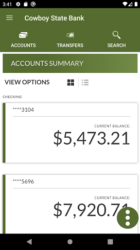 Cowboy State Bank Mobile Screen 2