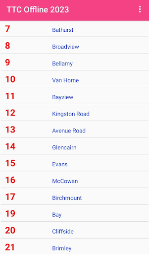 Android application TTC Route Offline screenshort