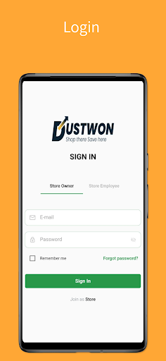 Dustwon Store App Screen 2