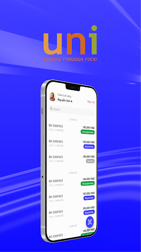 Android application Uni Service Staff screenshort