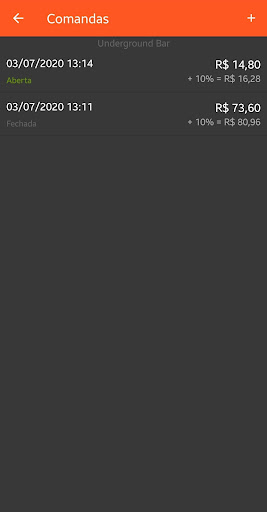 Conta de Bar Screen 2
