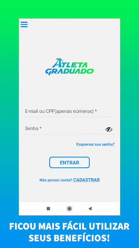 Android application Clube Atleta Graduado screenshort