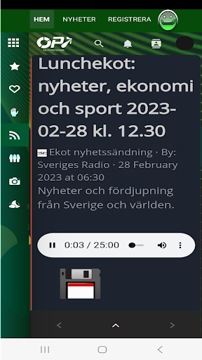 OP1 - Nyheter och Information Screen 2