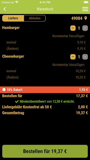 HarzBurger Screen 2