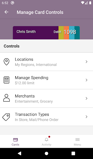 Chelsea Groton Smart Card Screen 3