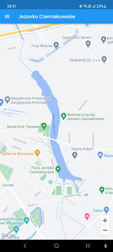 Android application Jeziorko Czerniakowskie screenshort