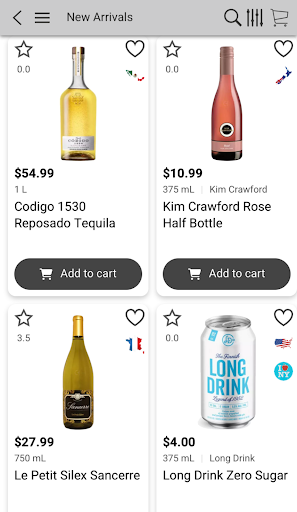 Android application The Bottlenose Wine Co screenshort