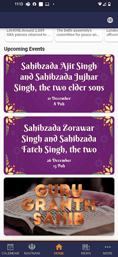 Mool Nanakshahi Calendar Screen 2