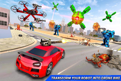 Drone Robot Car Transforming Gameu2013 Car Robot Games 1.0 screenshots 4