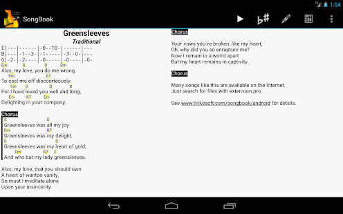 SongBook Captura de pantalla