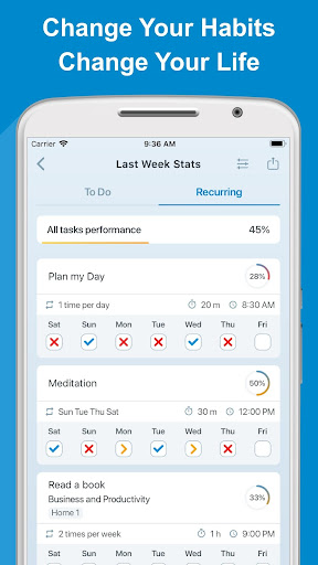 Goal Setting Tracker- Daily GTD Life Planner 4.1.8 screenshots 4