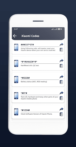 Secret Codes for Xiaomi Mobiles Phone 2021