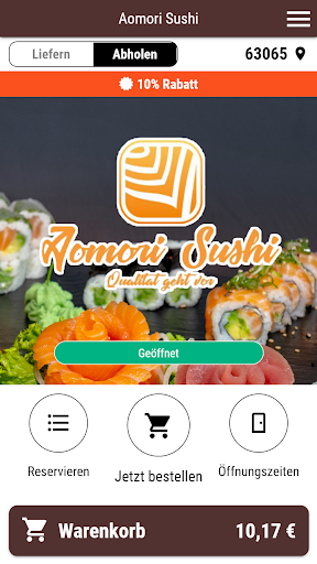 Android application Aomori Sushi screenshort