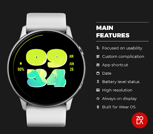 Graffiti Green Watch Face screenshot 1