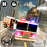 Heavy Ladder Fire Truck City Rescue 2019 icon