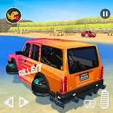 Crazy Car Water Surfing Games icon