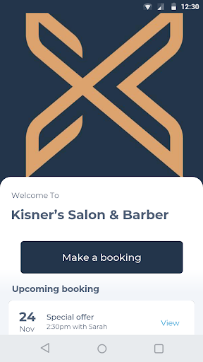 Android application Kisner’s Salon & Barber screenshort
