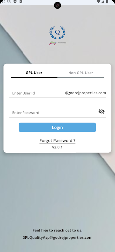 Android application Godrej Quality screenshort