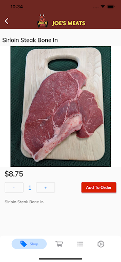 Joes Meats Screen 3