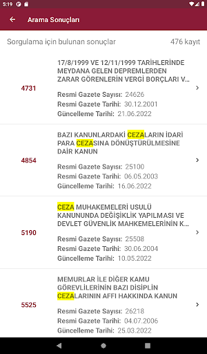 UYAP Mevzuat screenshot 12