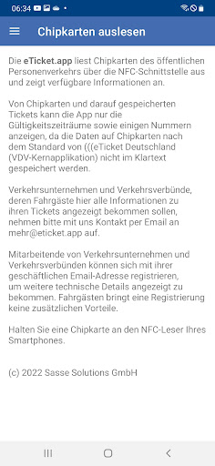 eTicket.app Screen 2