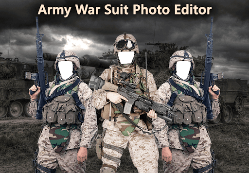 Android application Army War Suit Photo Editor screenshort