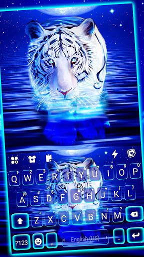 Android application Neon Tiger 2 Keyboard Backgrou screenshort