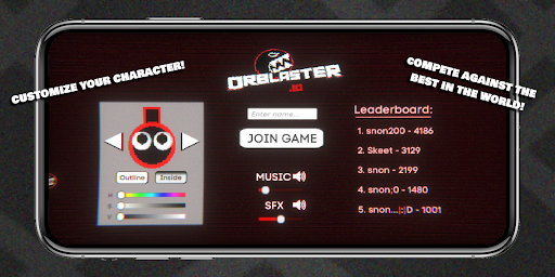 Android application ORBLASTER.io screenshort