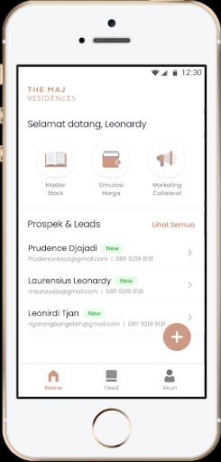 Android application The MAJ Sales App screenshort
