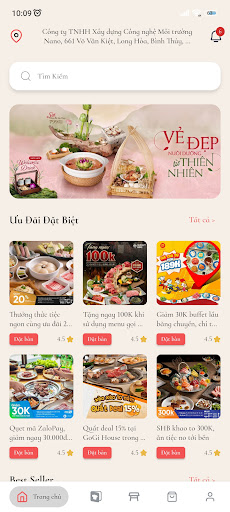 Android application Nhà Hàng 24h screenshort