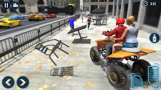 ATV Quad City自行车模拟器：自行车出租车游戏