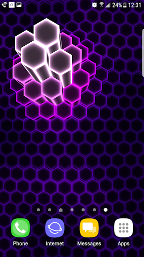 Android application Hex Particles Live Wallpaper screenshort